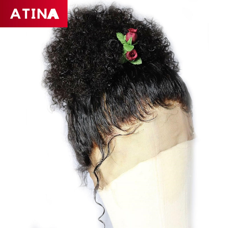 360 Lace Frontal Wig Pre Plucked with Baby Hair Curly Brazilian Water Wave Lace Front Human Hair Wigs Deep Wave Atina Hair