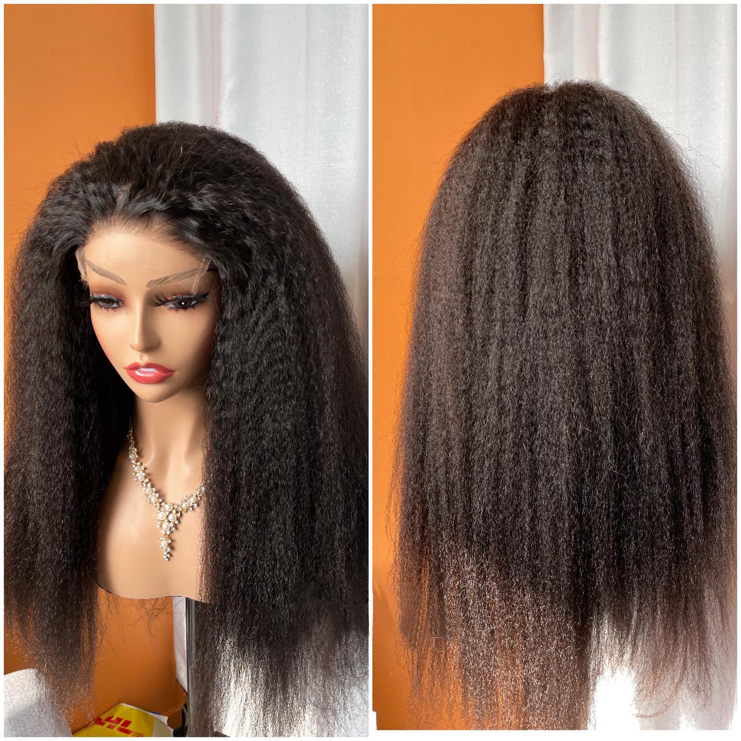 Kinky Straight 5x5 Closure Crystal HD Lace Wigs Preplucked