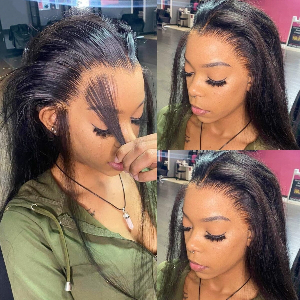 13x6 Crystal HD Lace Frontal Wigs Pre Plucked Melt Skins
