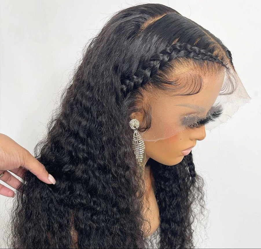 Crystal HD Lace 13x6 Pre-pluck Lace Front Human Hair Wigs Curly Wigs