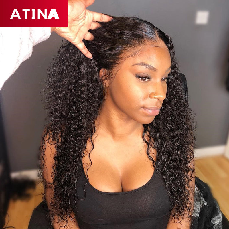 Crystal Lace Water Wave Short Curly 13x6 Lace Front Human Hair Wig