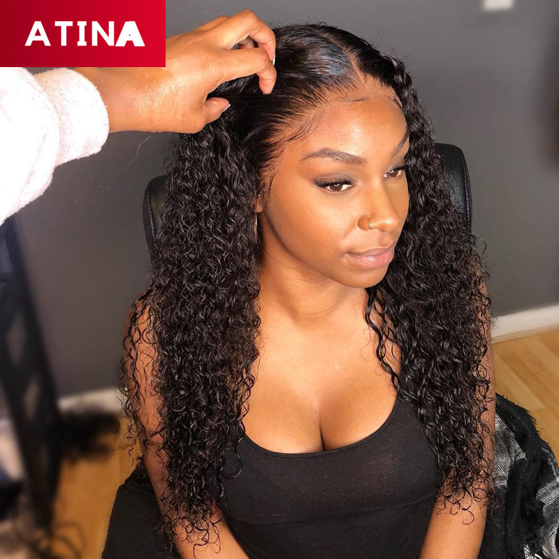 Crystal Lace Water Wave Short Curly 13x6 Lace Front Human Hair Wig