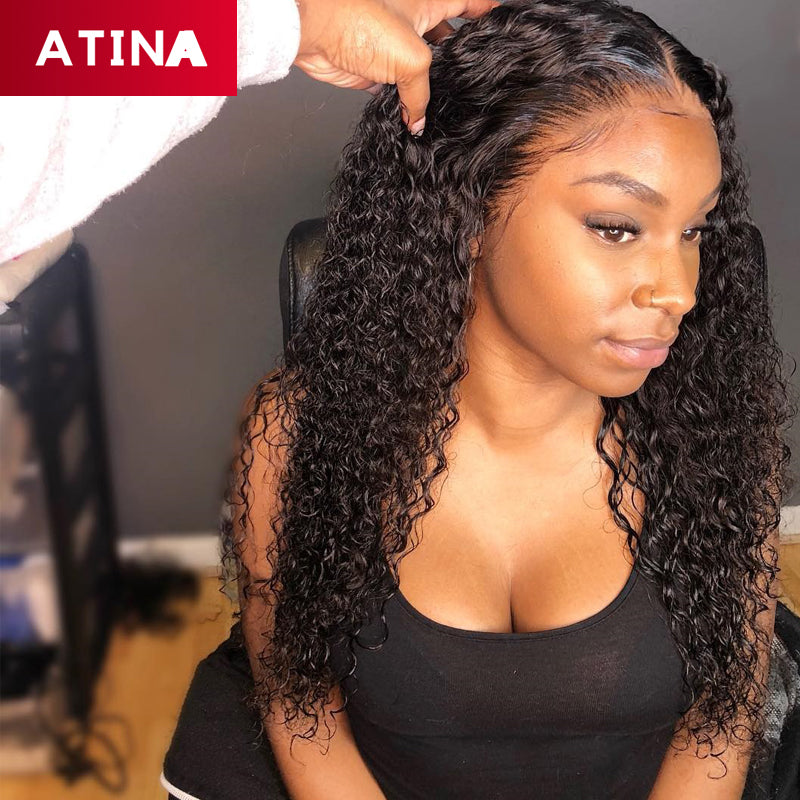 Crystal Lace Water Wave Short Curly 13x6 Lace Front Human Hair Wig