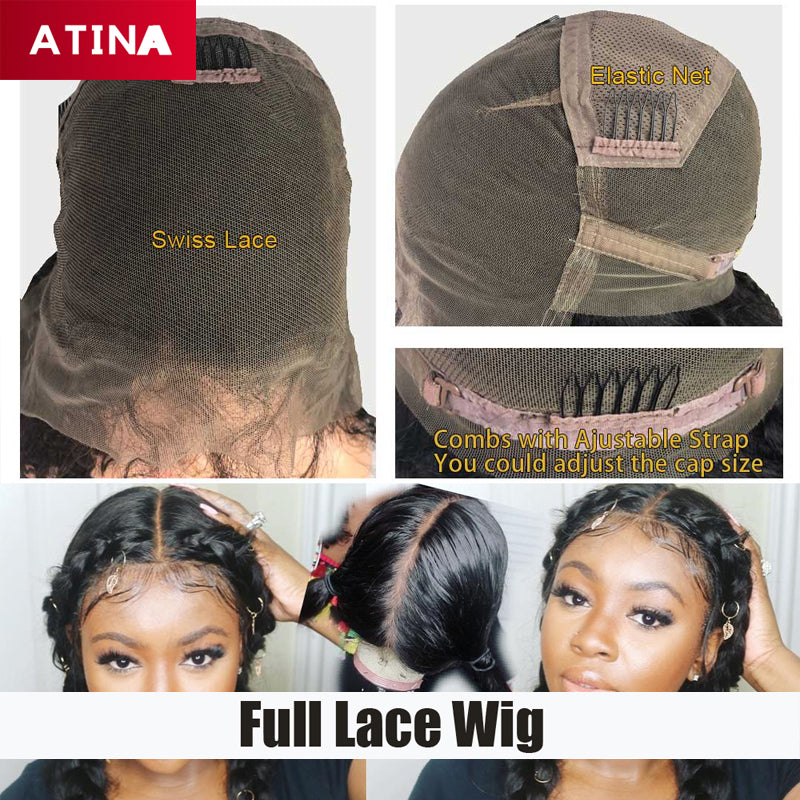 Curly Wig Water Wave Full Lace Human Hair Wigs Preplucked With Baby Hair
