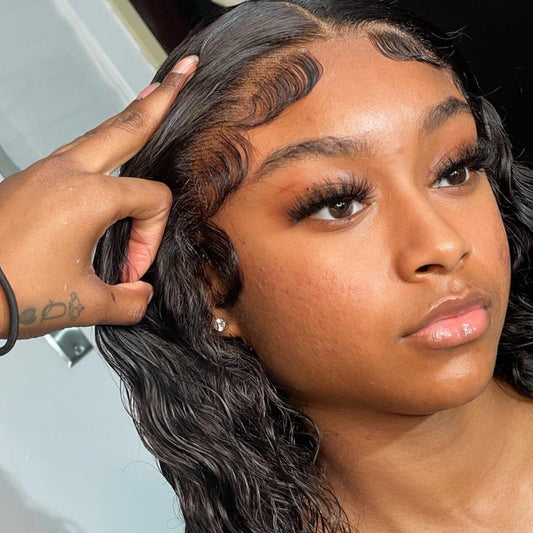 Crystal HD Lace 13x6 Pre-pluck Lace Front Human Hair Wigs Curly Wigs