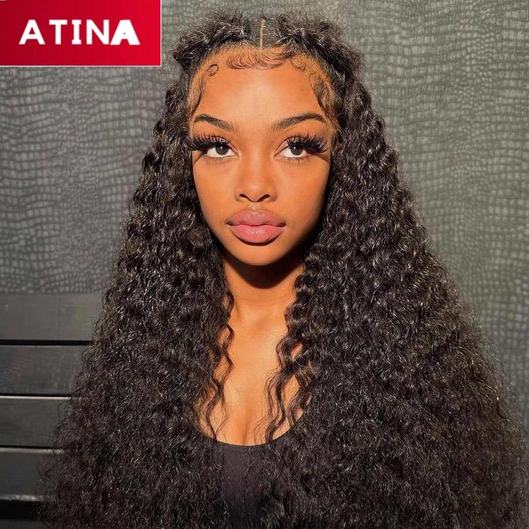 Crystal HD Lace 5X5 Closure Wig Lace Deep Curly Wave Human Hair Wig