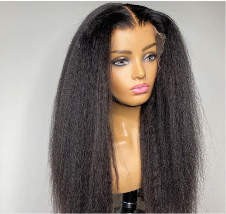13x4 Crystal HD Lace Frontal Hair Wigs | Kinky Straight Pre Plucked with Baby Hair