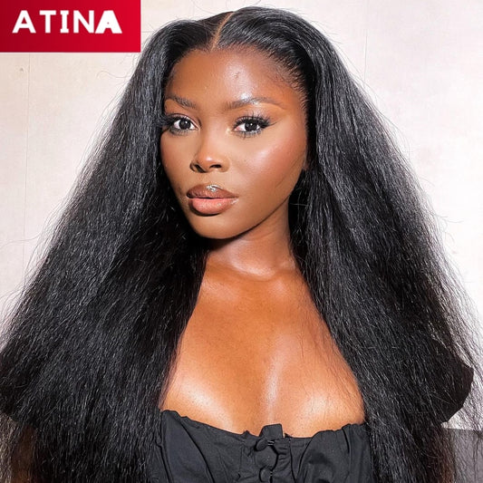 Kinky Straight 5x5 Closure Crystal HD Lace Wigs Preplucked