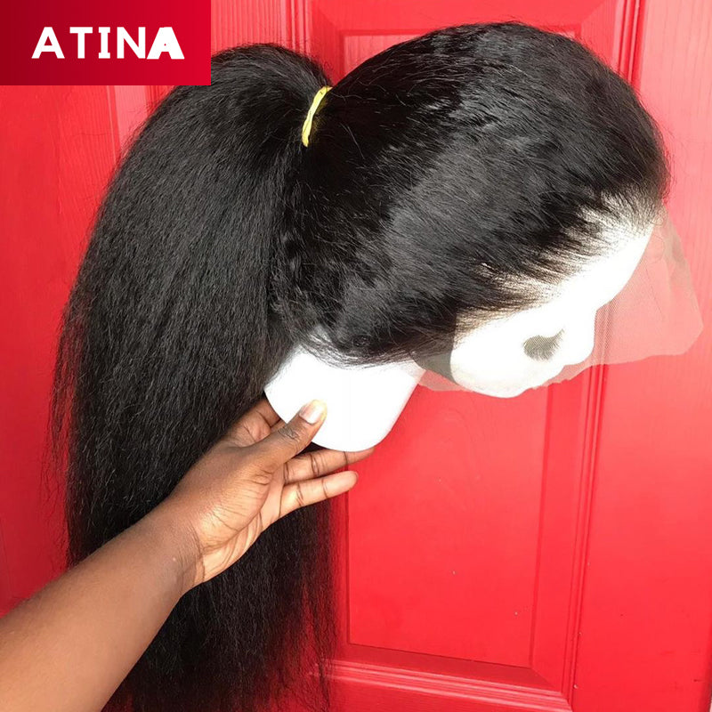 Crystal Lace Kinky Straight Wig 13x6 Lace Front Human Hair Wigs