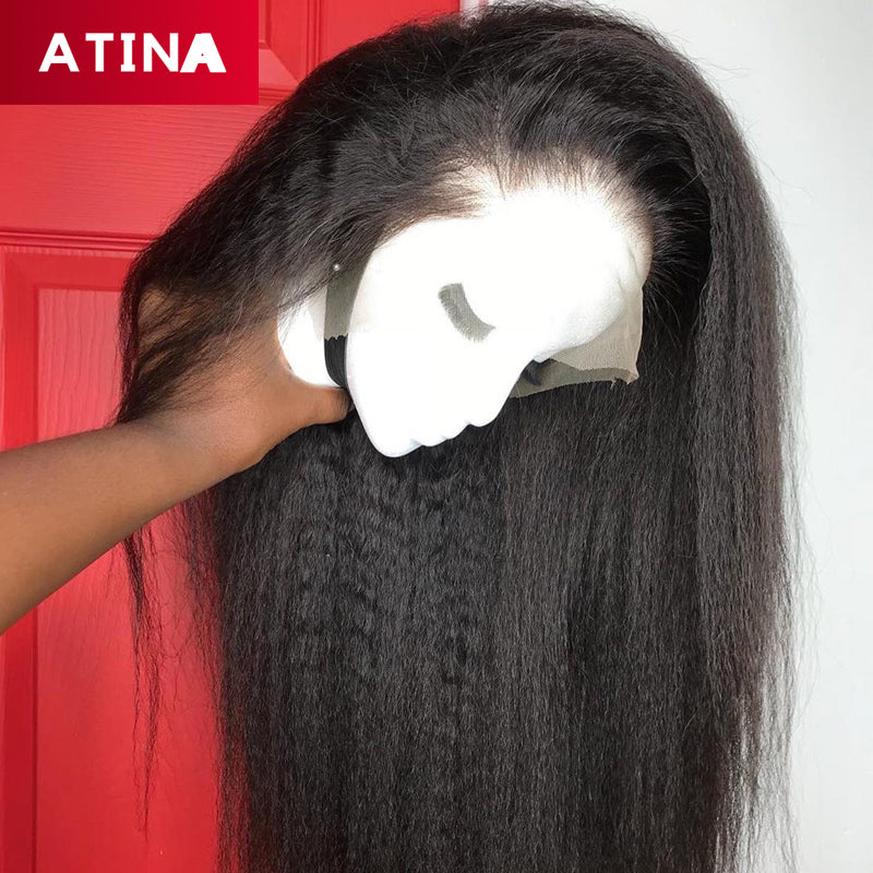Crystal Lace Kinky Straight Wig 13x6 Lace Front Human Hair Wigs