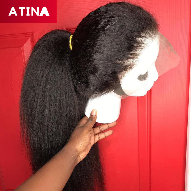 Crystal Lace Kinky Straight Wig 13x6 Lace Front Human Hair Wigs