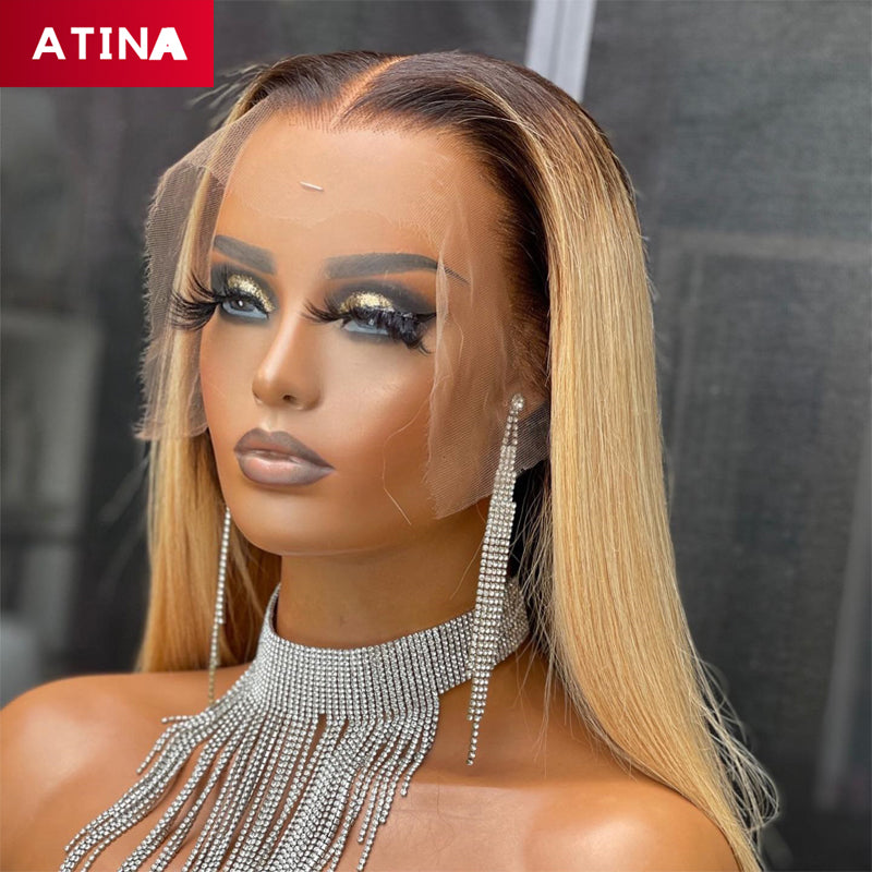 Ombre Honey Blonde 13x4 Lace Front Wig Straight