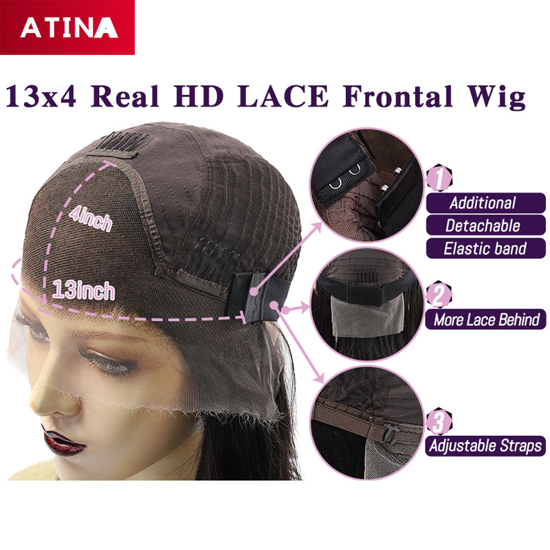 Ombre Honey Blonde Colored Crystal HD Lace 13x4 Lace Front Human Hair Wigs