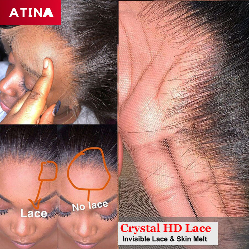 Ombre Honey Blonde Colored Crystal HD Lace 13x4 Lace Front Human Hair Wigs