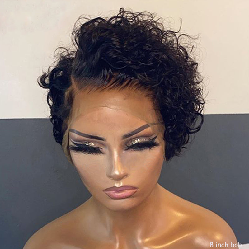 Short Pixie Cut Wig Short Bob 13*4 Lace Front Human Hair Wigs For Women Pre Plucked With Baby Hair