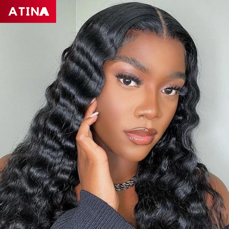 Loose Deep Wave 5x5 Closure Wig Glueless HD Crystal Lace Wigs 100% Human Hair