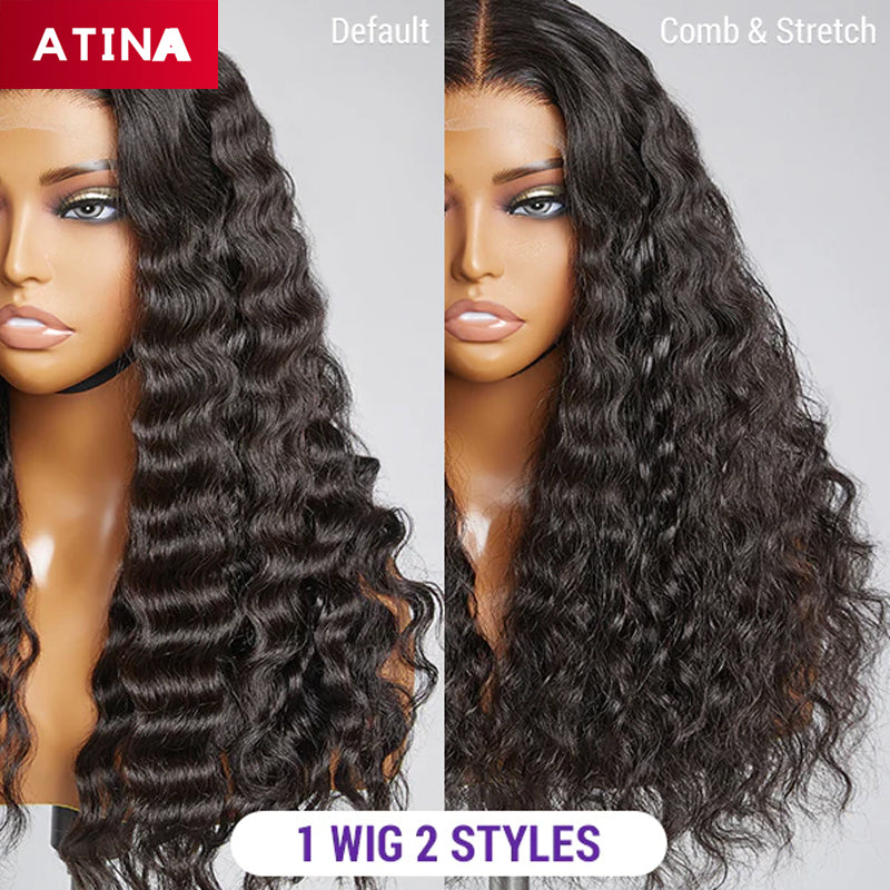 Loose Deep Wave 5x5 Closure Wig Glueless HD Crystal Lace Wigs 100% Human Hair