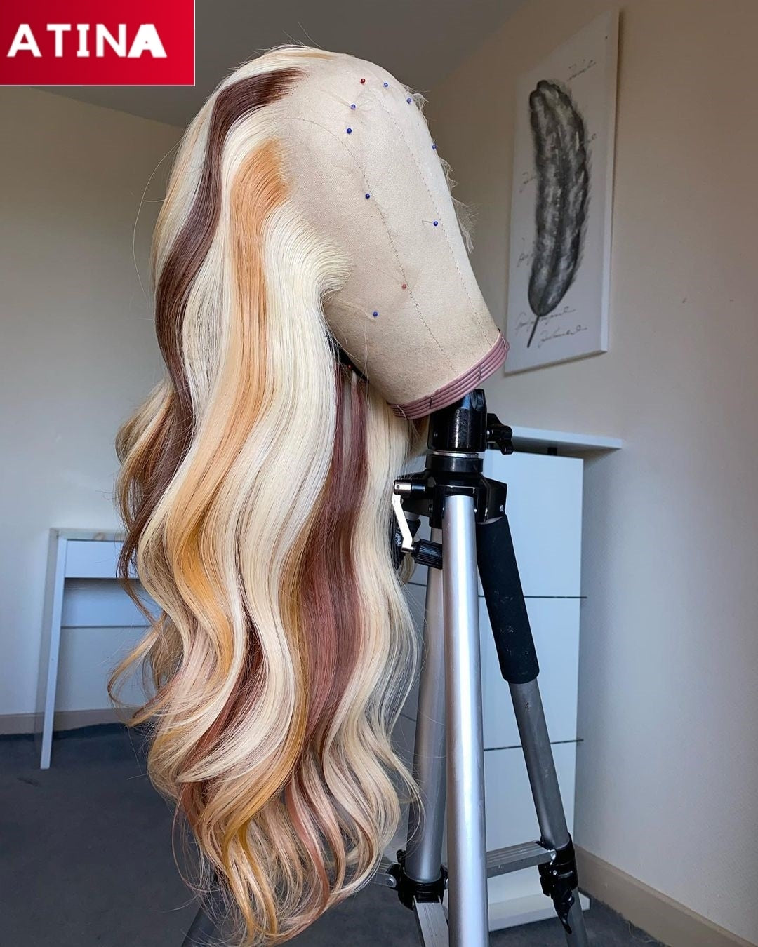 613 Ombre Highlight Color Transparent HD 13x4 Lace Front Human Hair Wigs