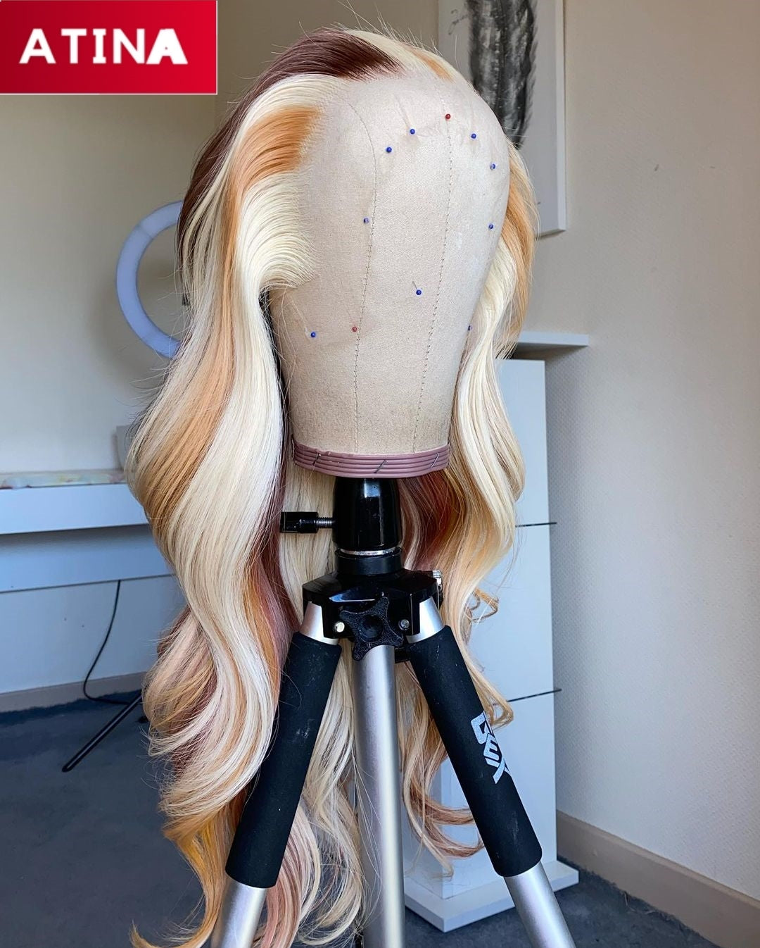 613 Ombre Highlight Color Transparent HD 13x4 Lace Front Human Hair Wigs
