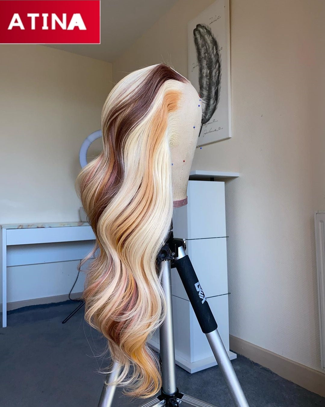 613 Ombre Highlight Color Transparent HD 13x4 Lace Front Human Hair Wigs