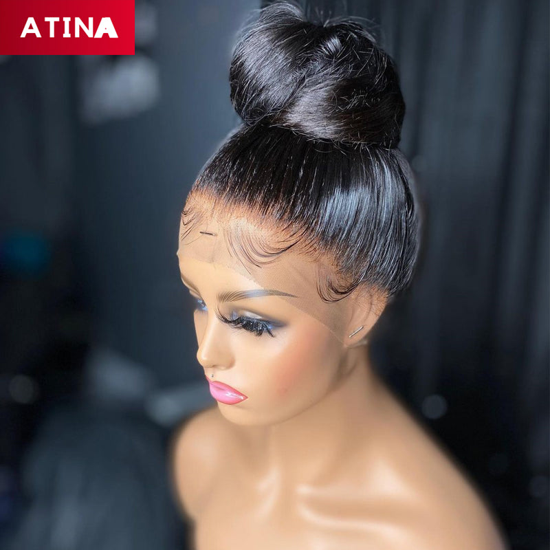 Straight Human Hair 360 Lace Frontal Wig Pre Plucked with Baby Hair
