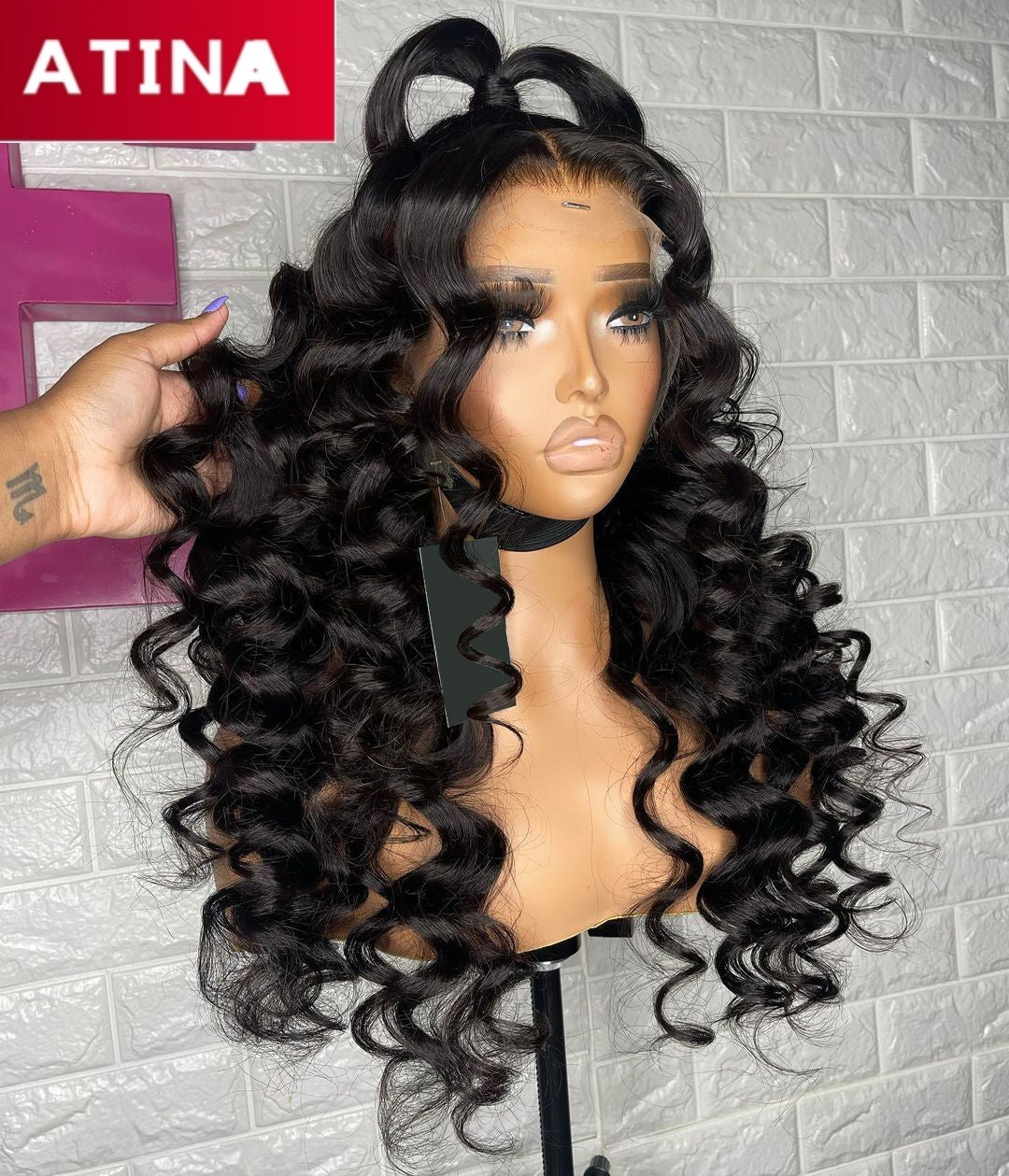 13X4 Invisible Crystal HD Lace Loose Wave 100% Human Hair Lace Front Wig