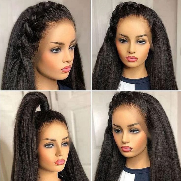 13x4 Crystal HD Lace Frontal Hair Wigs | Kinky Straight Pre Plucked with Baby Hair