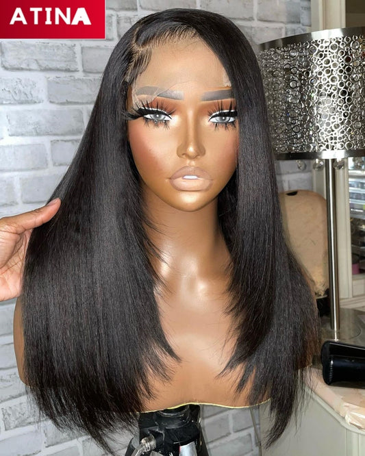 4x4 Lace Closure Wigs Straight 100% Human Hair Wig Affordable Wig