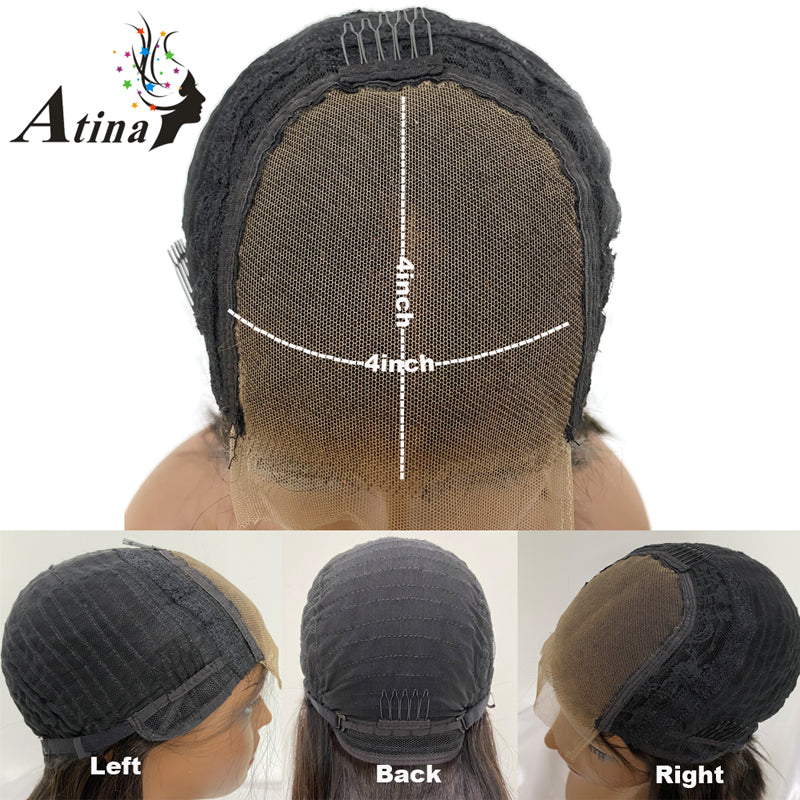 4/27 Highlight Straight Short Bob Lace Front Wigs 4x4 Closure [AC07]