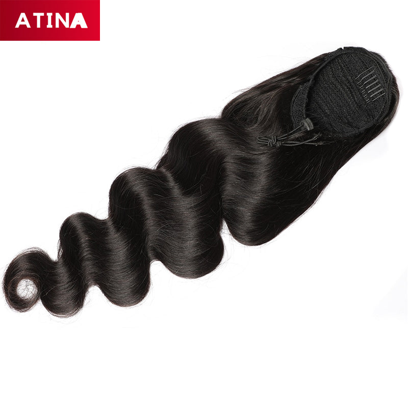 Body Wave Ponytail Extensions Drawstring Human Hair Brazilian Hair Ponytail | Clip In