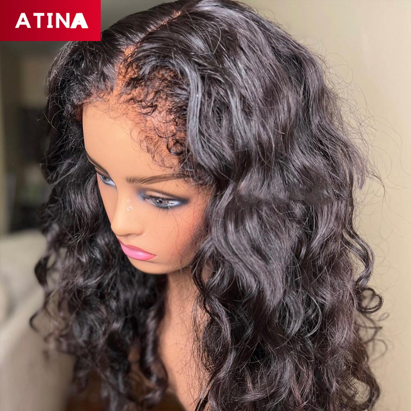 Curly Baby Hair Loose Deep Wave Crystal Lace Wig 13x6 Lace Front Human Hair Wigs