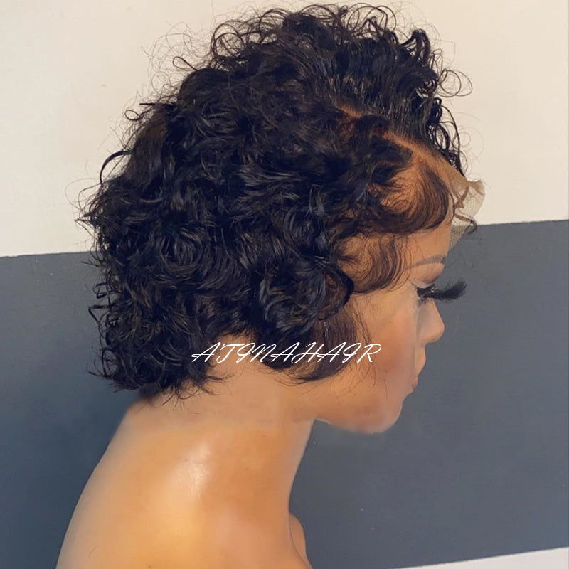 Short Pixie Cut Wig Short Bob 13*4 Lace Front Human Hair Wigs For Women Pre Plucked With Baby Hair hairline