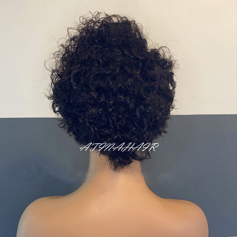 Short Pixie Cut Wig Short Bob 13*4 Lace Front Human Hair Wigs For Women Pre Plucked With Baby Hair back