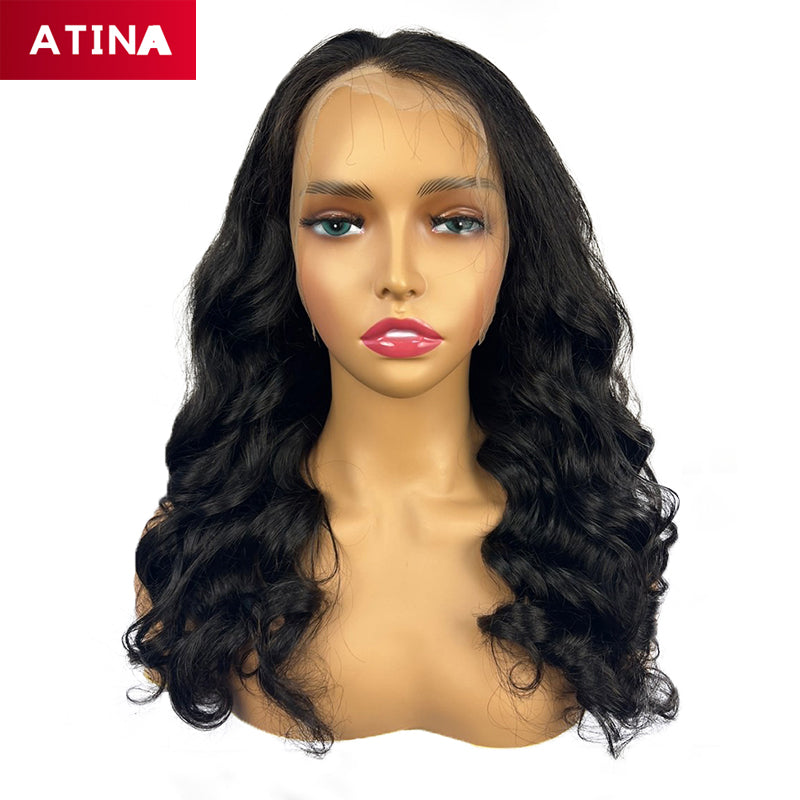 2-in-1 Style Loose Wave Glueless 13x4 Lace Front Human Hair Wigs