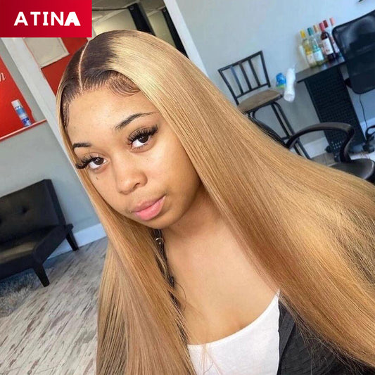 Ombre Honey Blonde 13x4 Lace Front Wig Straight