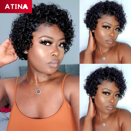 Pixie Cut Natural Hairline Short Bob Wigs with Baby Hair Wigs [AC11]