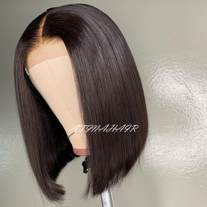 Short Bob Wig 13x6 Lace Front Human Hair Wigs Preplucked with Baby Hair Virgin Human Hair Glueless Wig